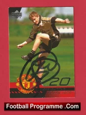 Manchester United Ole Gunnar Solskaer Autographed Signed Football Card Man Utd