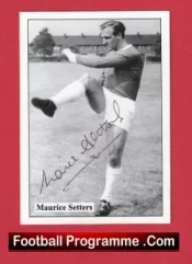 Manchester United Maurice Setters Autographed Signed Football Card Man Utd