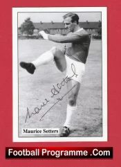 Manchester United Maurice Setters Autographed Signed Football Card Man Utd