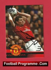 Manchester United Denis Irwin Autographed Signed Football Card Man Utd