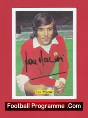Manchester United Lou Macari Autographed Signed Football Card Man Utd