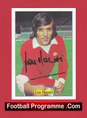 Manchester United Lou Macari Autographed Signed Football Card Man Utd