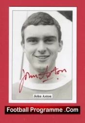 Manchester United John Aston Autographed Signed Football Card Man Utd