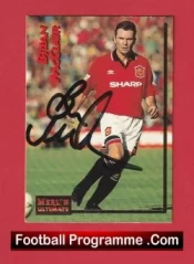 Manchester United Brian McClair Autographed Signed Football Card Man Utd