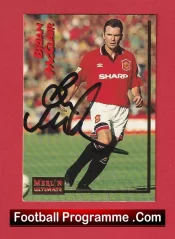 Manchester United Brian McClair Autographed Signed Football Card Man Utd