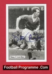 Manchester United Stan Crowther Autographed Signed Football Card Man Utd
