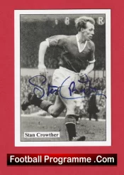 Manchester United Stan Crowther Autographed Signed Football Card Man Utd