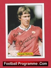 Manchester United Arnold Muhren Autographed Signed Football Card Man Utd