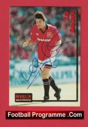 Manchester United Lee Sharpe Autographed Signed Football Card Man Utd