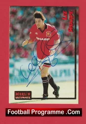 Manchester United Lee Sharpe Autographed Signed Football Card Man Utd