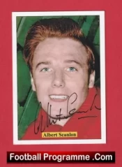 Manchester United Albert Scanlon Autographed Signed Football Card Man Utd