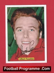 Manchester United Albert Scanlon Autographed Signed Football Card Man Utd