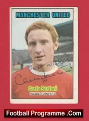 Manchester United Carlo Sartori Autographed Signed Football Card Man Utd
