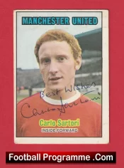 Manchester United Carlo Sartori Autographed Signed Football Card Man Utd