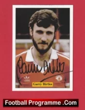 Manchester United Gary Birtles Autographed Signed Football Card Man Utd