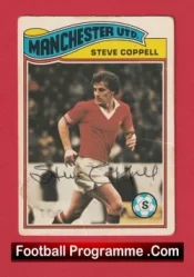 Manchester United Steve Coppell Autographed Signed Football Card Man Utd