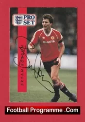 Manchester United Bryan Robson Autographed Signed Football Card Man Utd