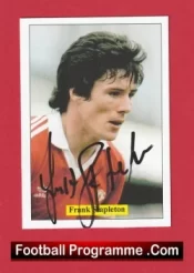 Manchester United Frank Stapleton Autographed Signed Football Card Man Utd