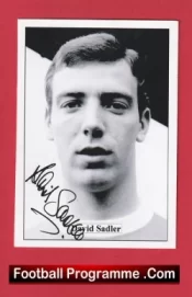 Manchester United David Sadler Autographed Signed Football Card Man Utd