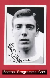 Manchester United David Sadler Autographed Signed Football Card Man Utd