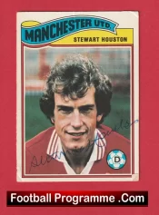 Manchester United Stewart Houston Autographed Signed Football Card Man Utd
