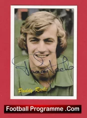 Manchester United Paddy Roche Autographed Signed Football Card Man Utd