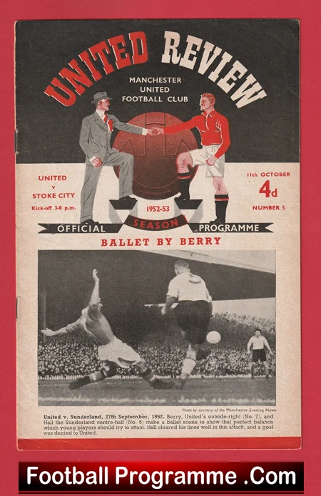 Manchester United v Stoke City 1952 - Man Utd 1950s - Image 2