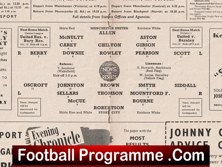 Manchester United v Stoke City 1952 - Man Utd 1950s - Image 3