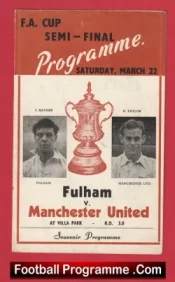 Fulham v Manchester United 1958 – FA Cup Semi Final Souvenir