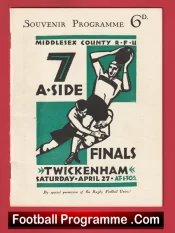 Rugby Sevens – 7’s – Seven A Side – Twickenham 1950s