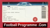 Aalborg BK v Manchester United 2008 – Match Ticket in Denmark