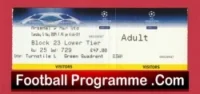 Arsenal v Manchester United 2009 – Match Ticket