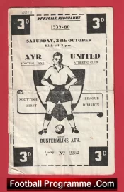 Ayr United v Dunfermline Athletic 1959 – Scotland