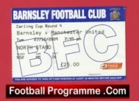 Barnsley v Manchester United 2009 – League Cup Ticket