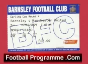 Barnsley v Manchester United 2009 – League Cup Ticket