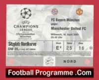 Bayern Munich v Manchester United 2001 – Football Ticket German