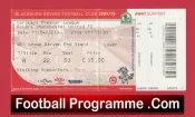 Blackburn Rovers v Manchester United 2010 – Match Ticket