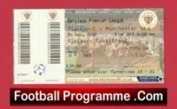 Blackpool v Manchester United 2010 – Match Ticket Postponed