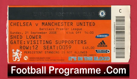 Chelsea v Manchester United 2007 - Football Ticket - Image 2