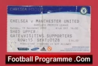 Chelsea v Manchester United 2010 – Football Ticket