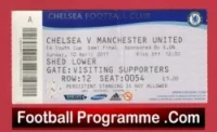 Chelsea v Manchester United 2011 – Match Ticket Youth Semi Final