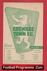 Edgeware Town v Maidstone United 1956