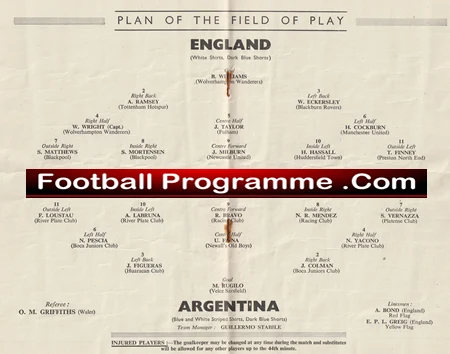England v Argentina 1951 - Football Programme - Image 3