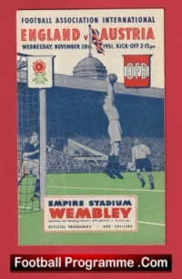 England v Austria 1951 – Football Programme