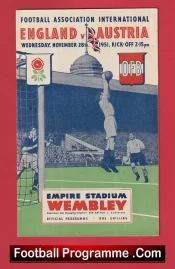England v Austria 1951 – Football Programme