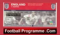 England v Austria 2005 – Match Ticket Directors Box Man Utd