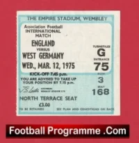 England v Germany 1975 – FootballTicket