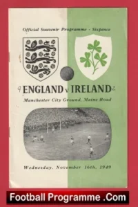 England v Ireland 1949 – at Manchester City