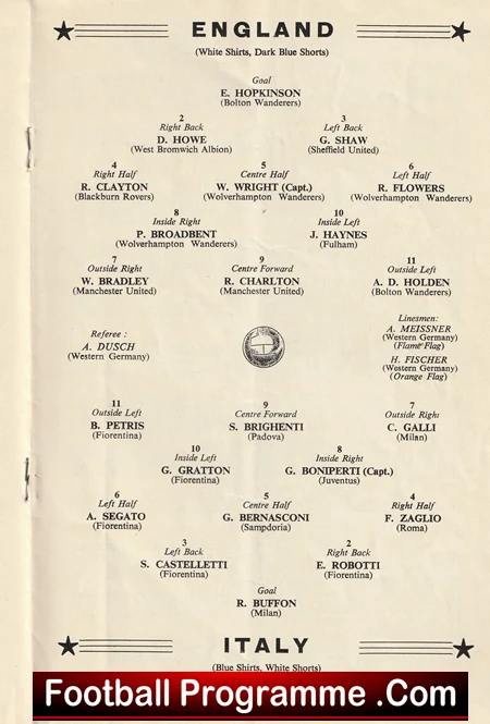 England v Italy 1959 - Football Programme - Image 3