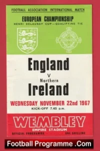 England v Northern Ireland 1967 – George Best + Bobby Charlton